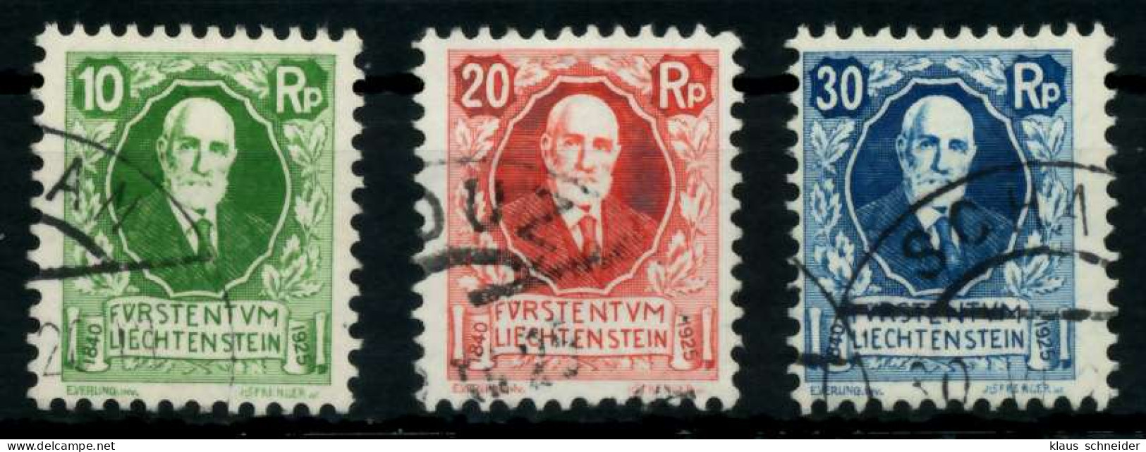 LIECHTENSTEIN 1925 Nr 72-74 Gestempelt X6FE596 - Usati