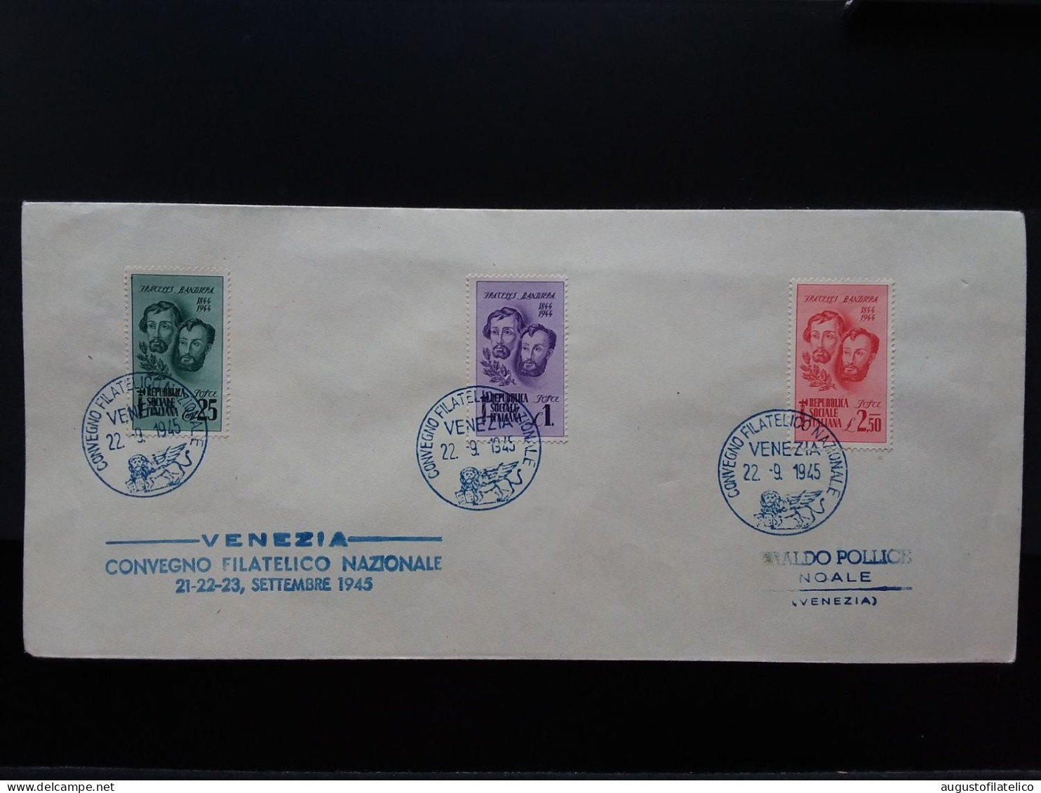 R.S.I. - Marcofilia - Convegno Filatelico Venezia 1945 + Spese Postali - Poststempel