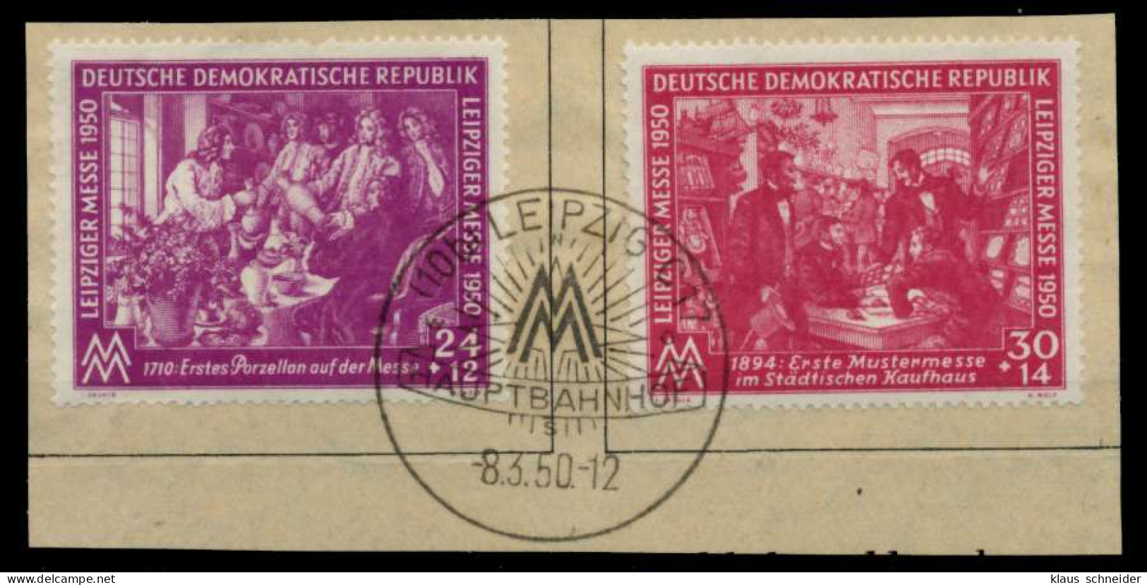 DDR 1950 Nr 248-249 Gestempelt Briefstück X735A42 - Usati