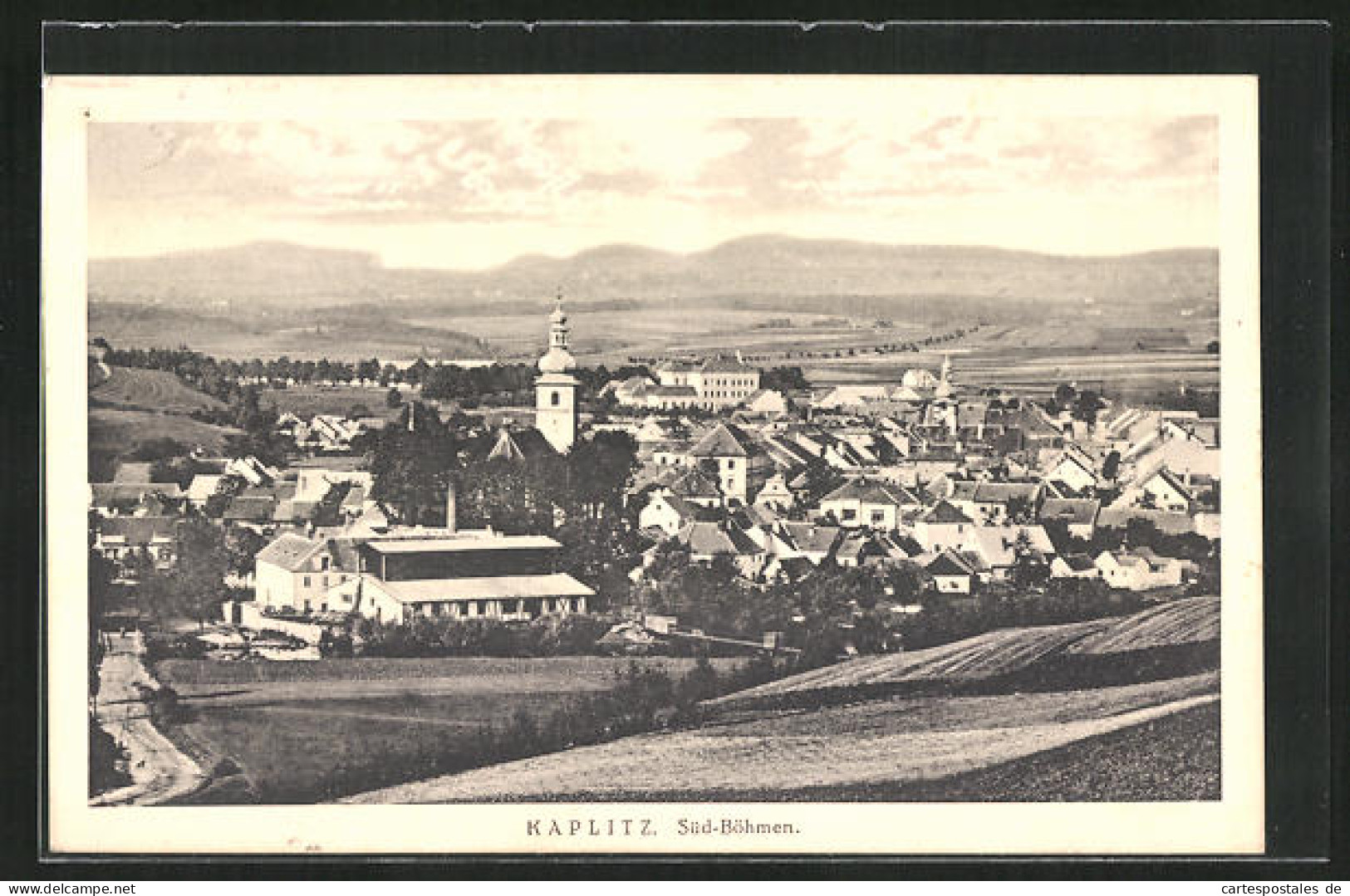 AK Kaplitz, Ortsansicht Mit Kirche  - Czech Republic