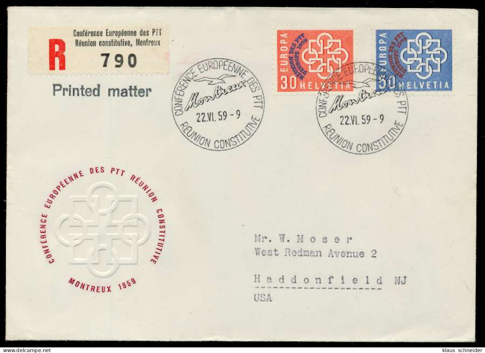 SCHWEIZ 1959 Nr 681-682 BRIEF FDC X7B24F2 - Storia Postale