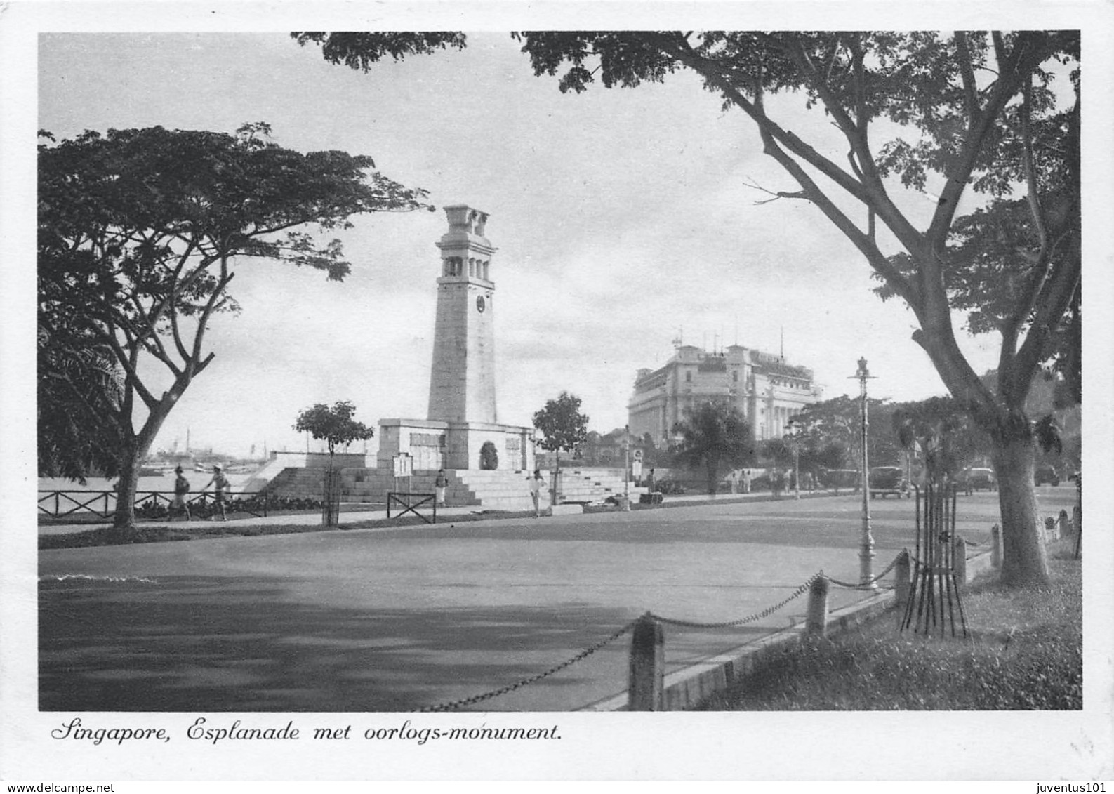CPSM Singapore-Esplanade Met Oorlogs Monument-RARE       L2854 - Singapour