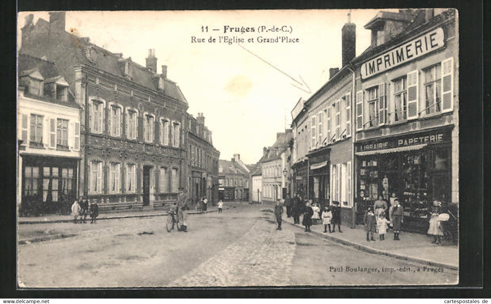CPA Fruges, Rue De L`Eglise Et Grand Place  - Fruges