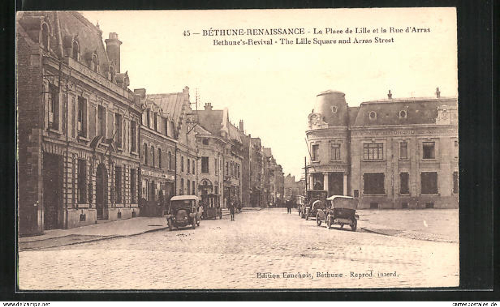 CPA Béthune-Renaissance, La Place De Lille Er La Rue D'Arras  - Arras