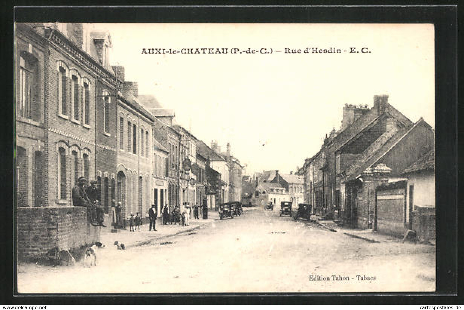 CPA Auxi-le-Chateau, Rue D'Hesdin  - Hesdin