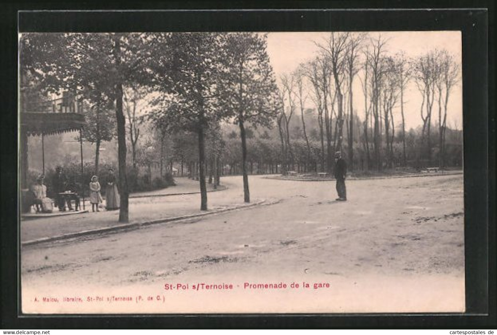 CPA Saint-Pol-sur-Ternoise, Promenade De La Gare  - Saint Pol Sur Ternoise