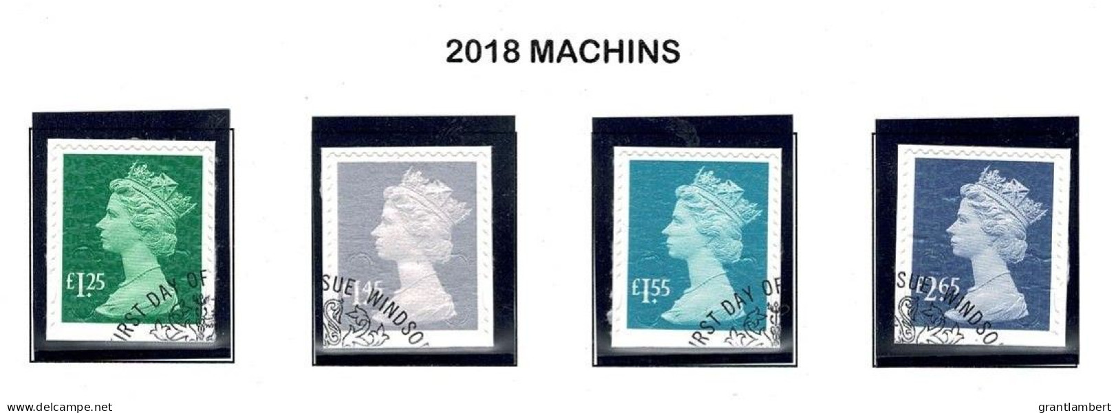 Great Britain 2018 Machins  Set Of 4 Used - Used Stamps