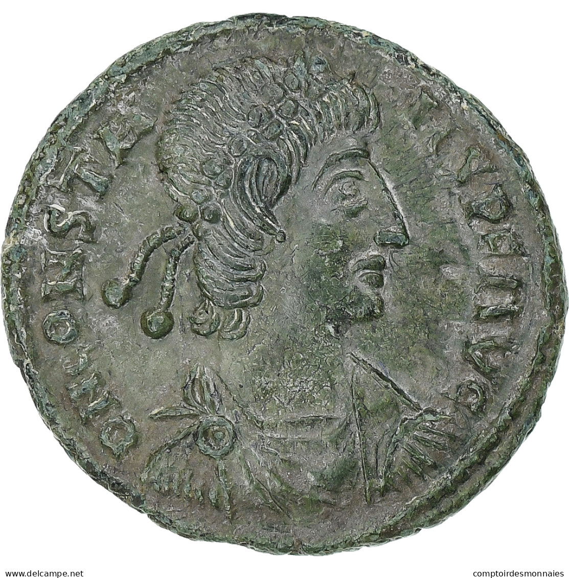 Constans, Follis, 348-350, Siscia, Rare, Bronze, TTB+, RIC:238 - El Imperio Christiano (307 / 363)