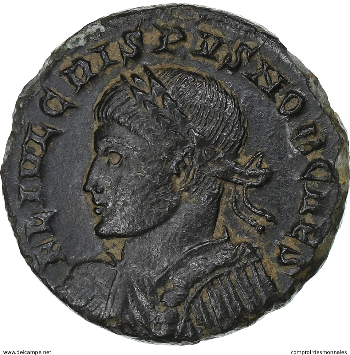 Crispus, Follis, 326, Trèves, Bronze, SUP, RIC:477 - El Imperio Christiano (307 / 363)