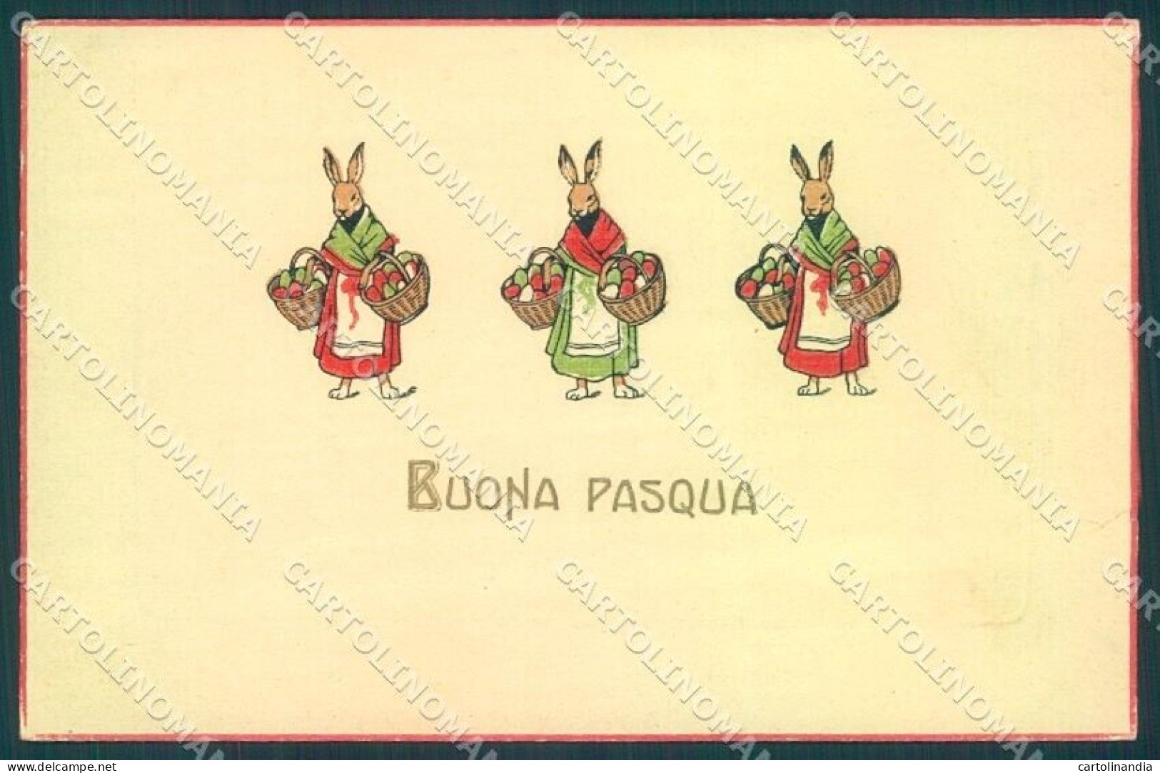 Greetings Easter Dressed Hare Egg Relief Cartolina Postcard TW1813 - Otros & Sin Clasificación