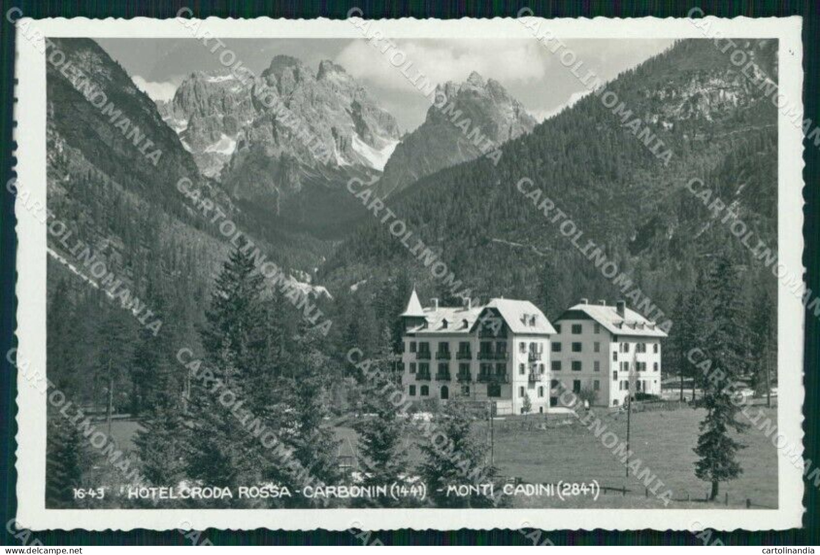 Bolzano Carbonin Hotel Croda Rossa Monti Cadini Foto Cartolina RB6844 - Bolzano