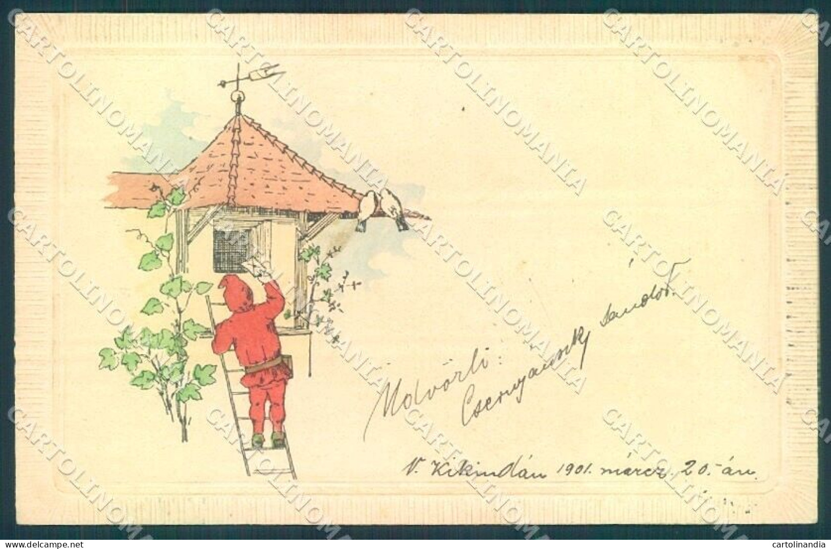 Greetings Gnome Letter Cartolina Postcard TW1702 - Sonstige & Ohne Zuordnung