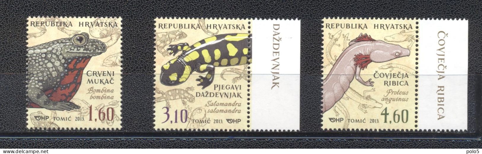 Croitia 2013-Fauna Amphibians Set (3v) - Croatie