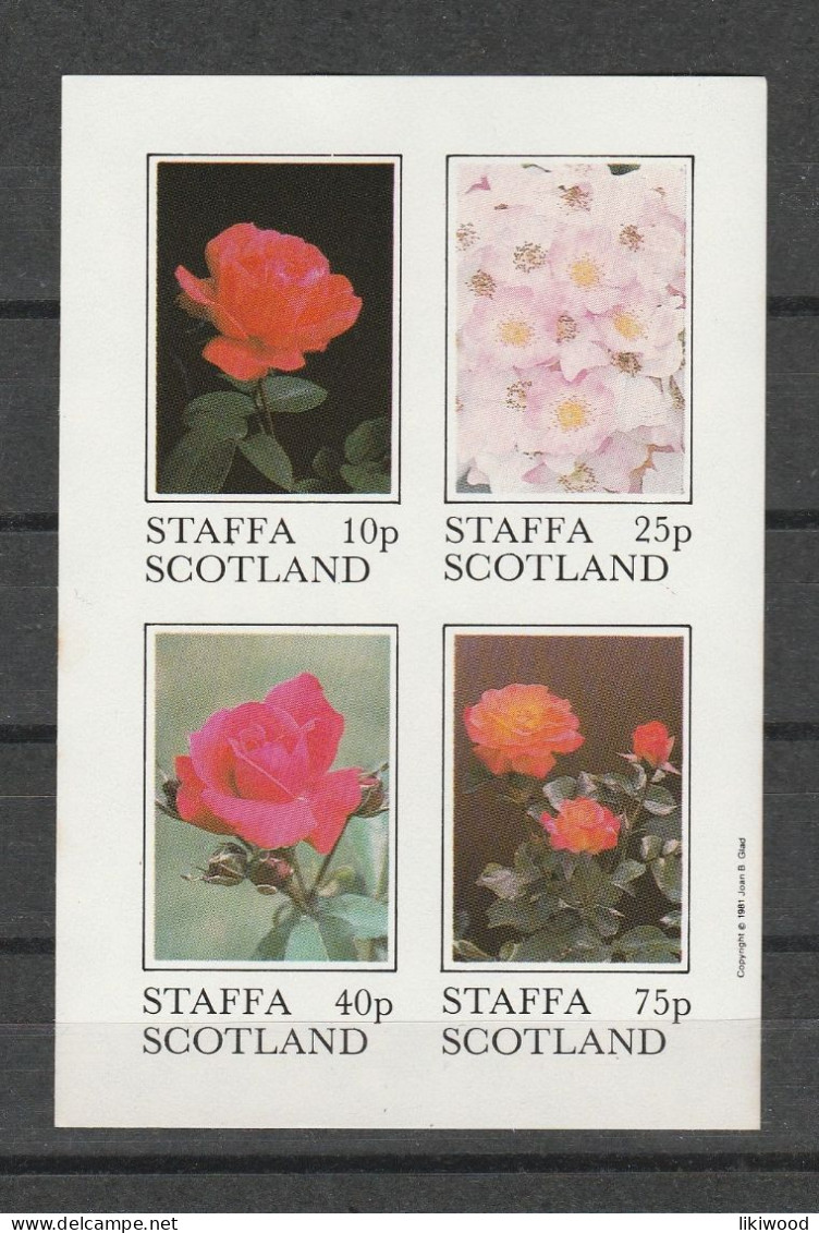 Staffa - 1981 - Roses - Flowers - MNH - Emisiones Locales