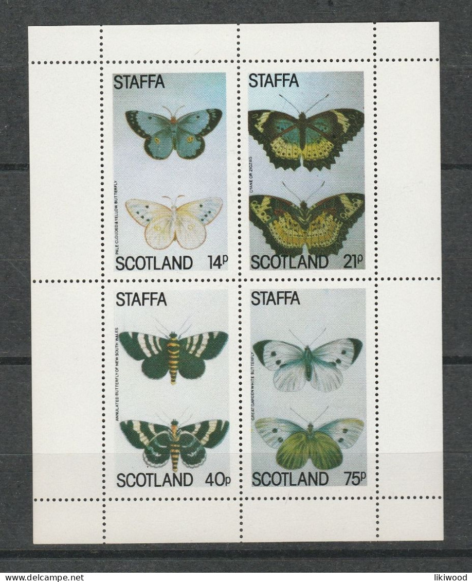 Staffa - 1979 - Butterflies - MNH - Emissions Locales