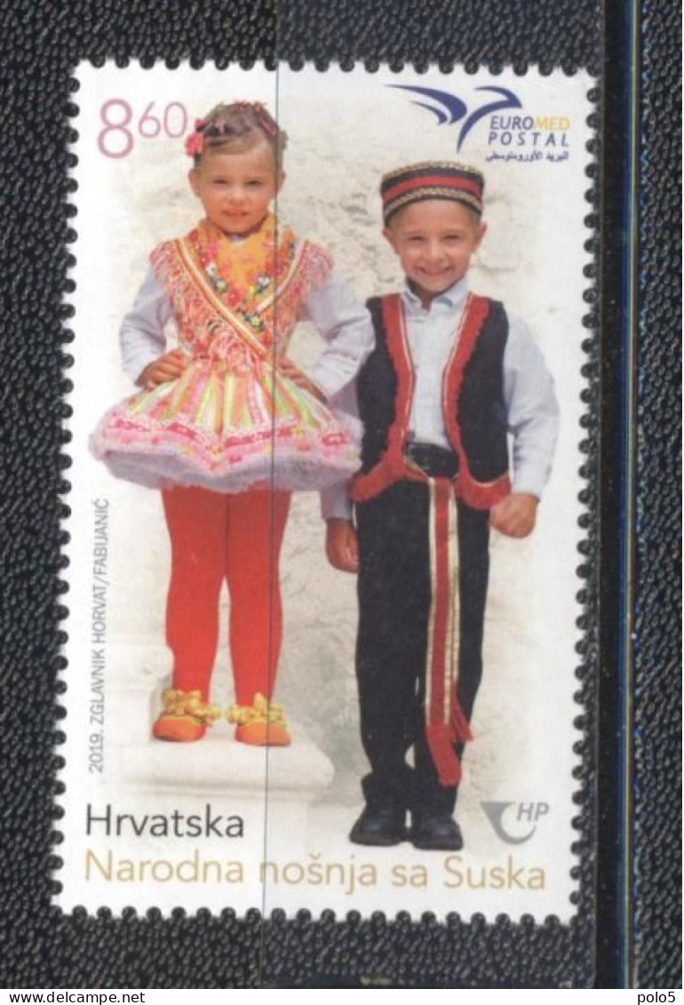 Croitia 2019-Euromed:Traditional Costumes Of The Mediterranean Set (1v) - Croacia