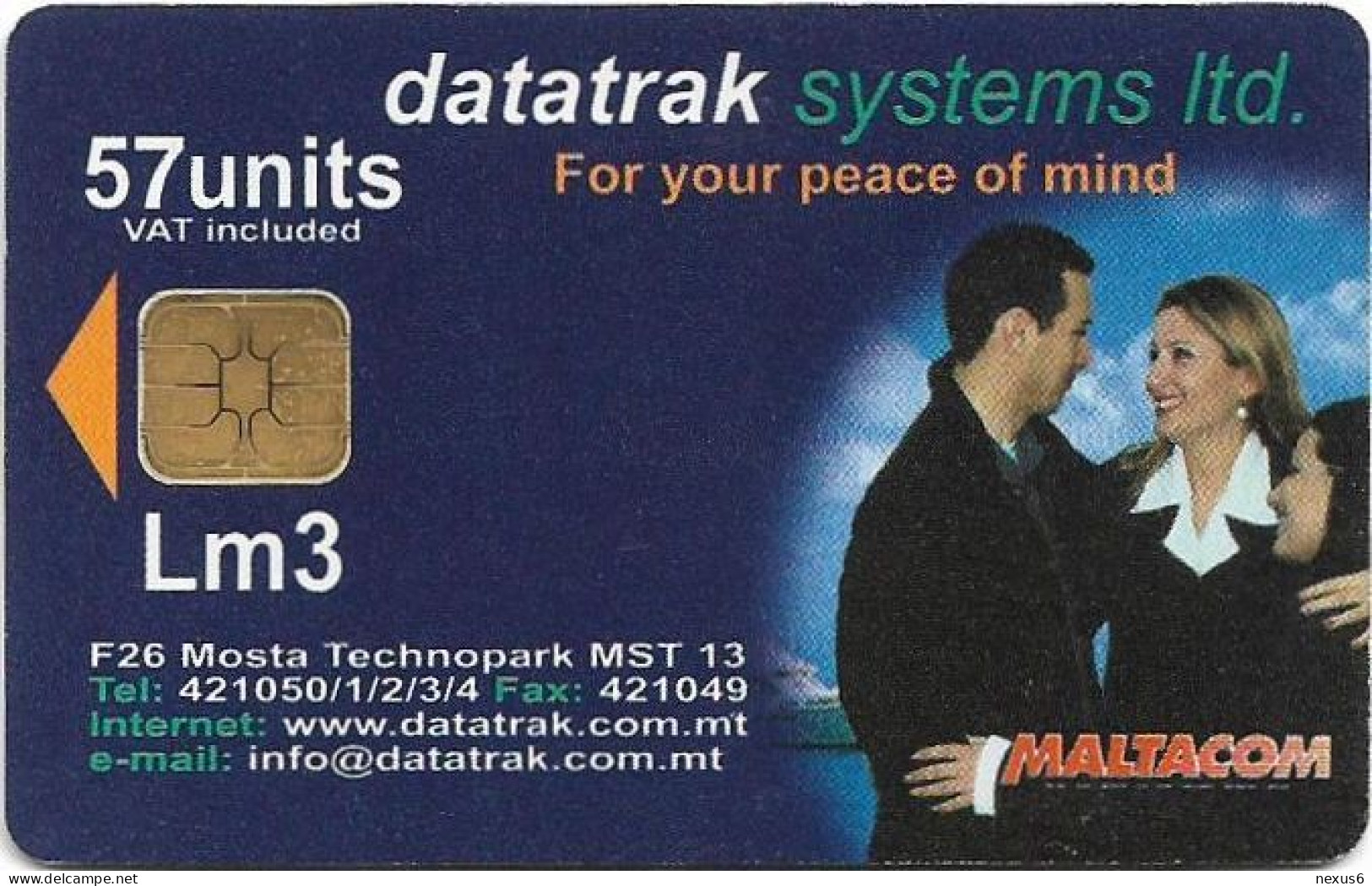Malta - Maltacom - Datatrak, 09.2000, 57U, 10.000ex, Used - Malta
