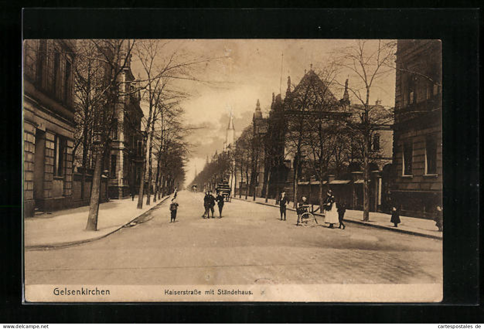 AK Gelsenkirchen, Kaiserstrasse Mit Ständehaus  - Gelsenkirchen