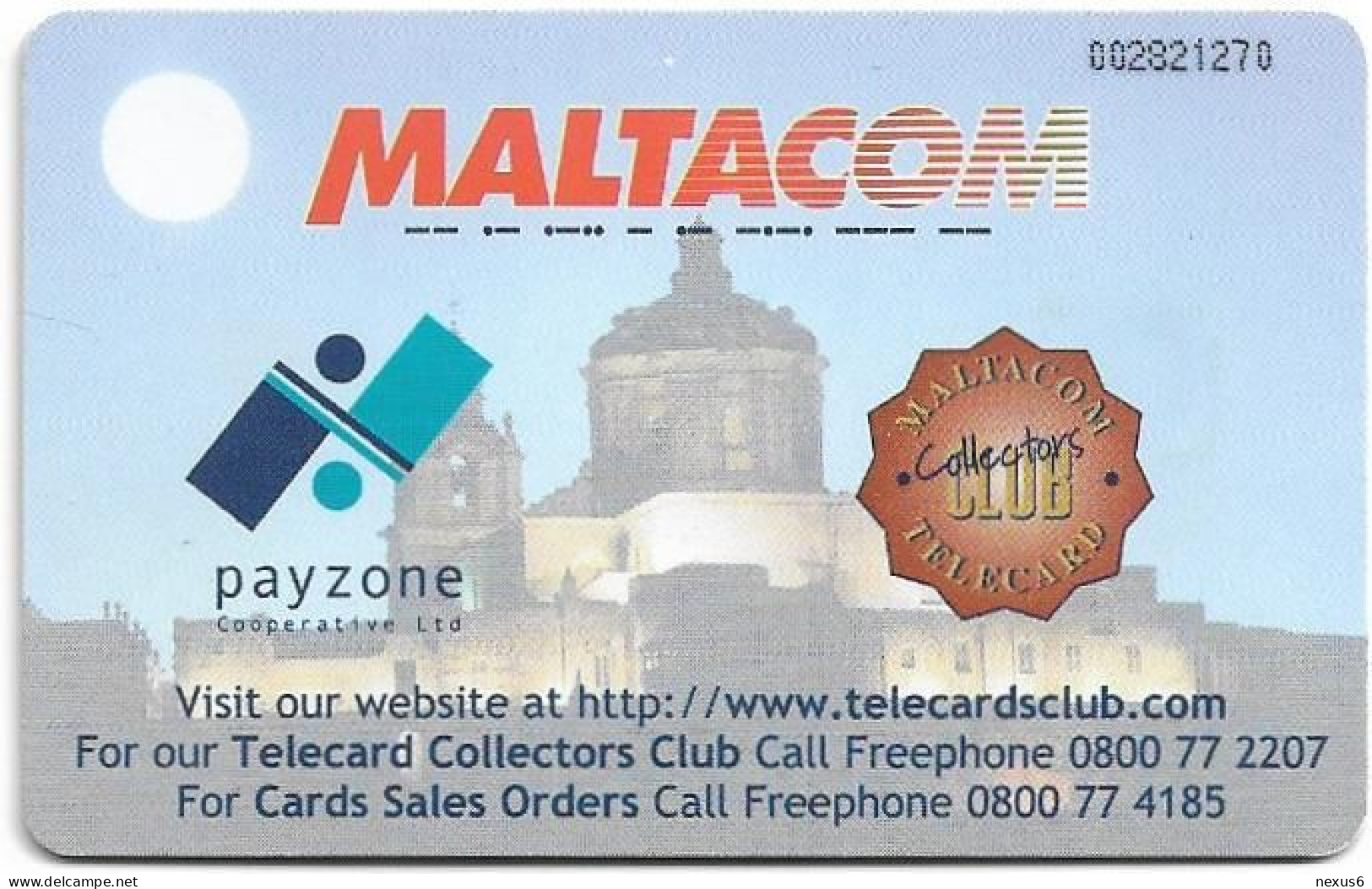 Malta - Maltacom - Silent City, 01.2002, 95U, 15.000ex, Used - Malta