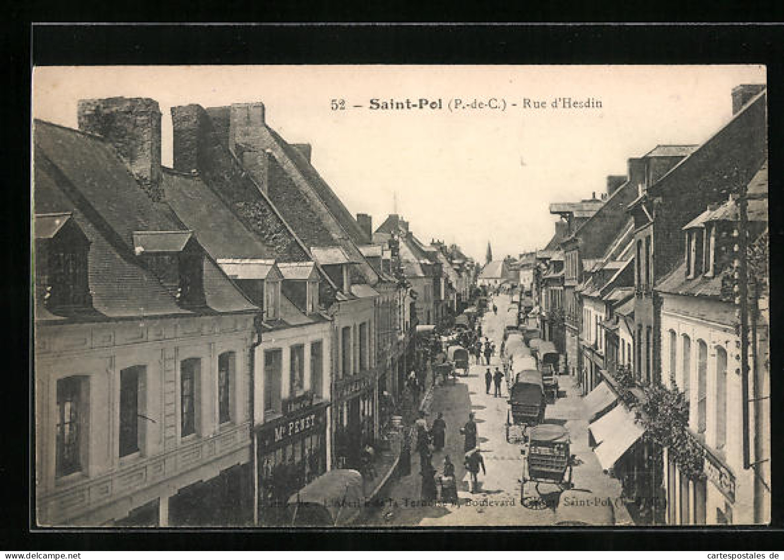 CPA Saint-Pol, Rue D`Hesdin  - Hesdin