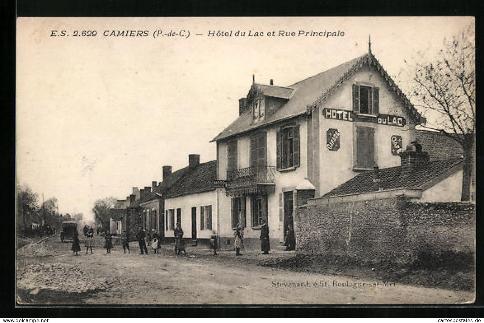 CPA Camiers, Hôtel Du Lac Et Rue Principale  - Sonstige & Ohne Zuordnung