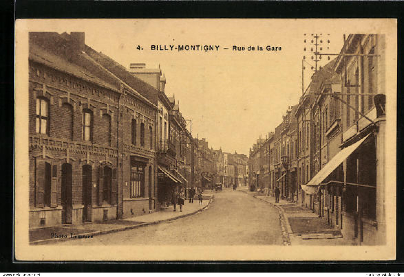 CPA Billy-Montigny, Rue De La Gare  - Other & Unclassified