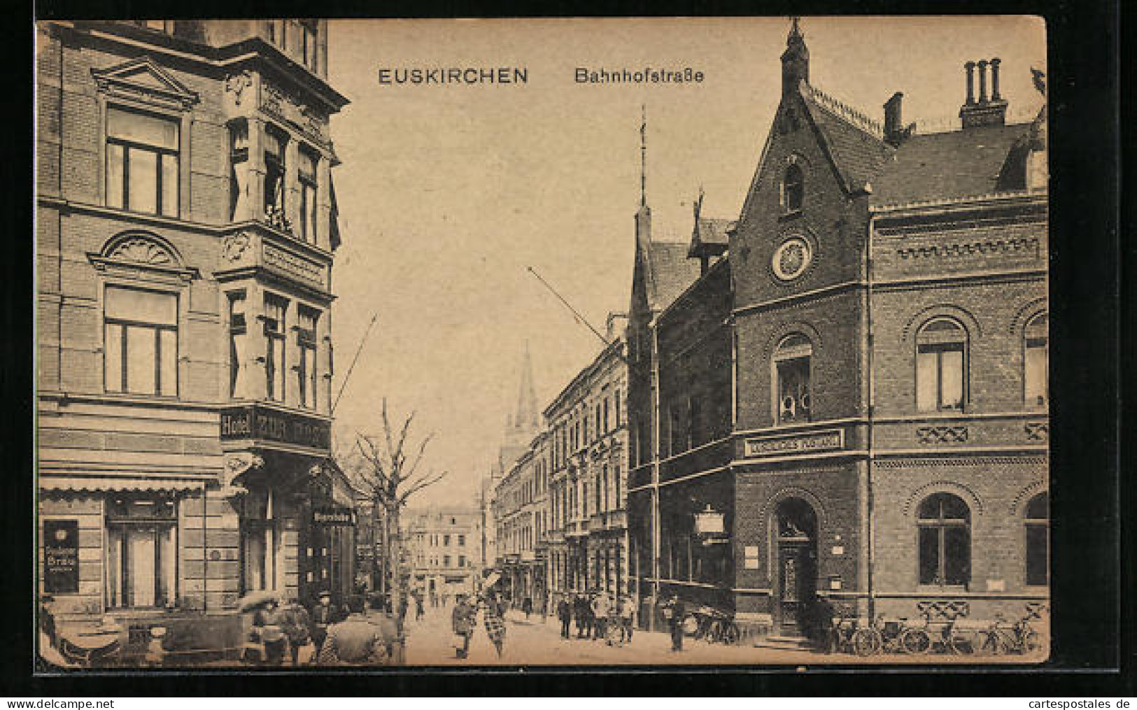 AK Euskirchen, Bahnhofstrasse Mit Kaiserlichem Postamt  - Euskirchen