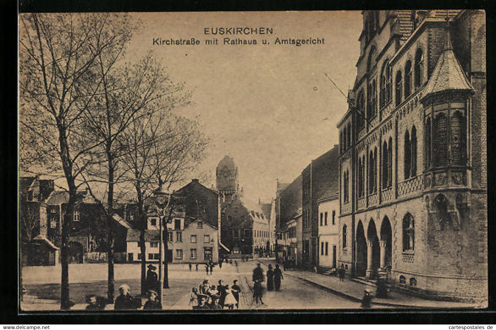 AK Euskirchen, Kirchstrasse Mit Rathaus U. Amtsgericht  - Euskirchen