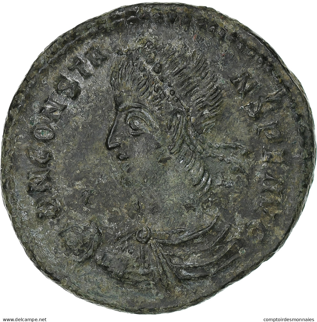 Constans, Follis, 348-350, Siscia, Bronze, TTB, RIC:218 - The Christian Empire (307 AD To 363 AD)