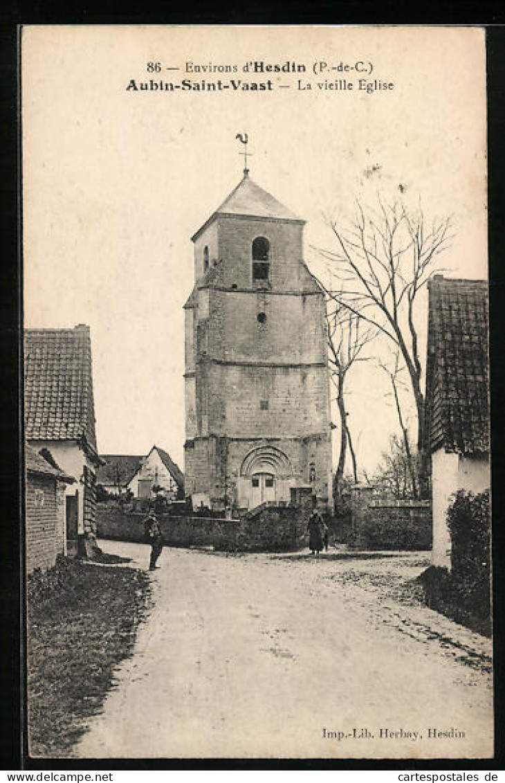 CPA Aubin-Saint-Vaast, La Vieille Église  - Other & Unclassified