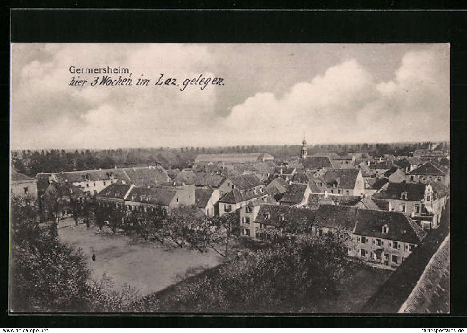AK Germersheim, Generalansicht Mit Dem Hauptplatz Im Vordergrund  - Germersheim