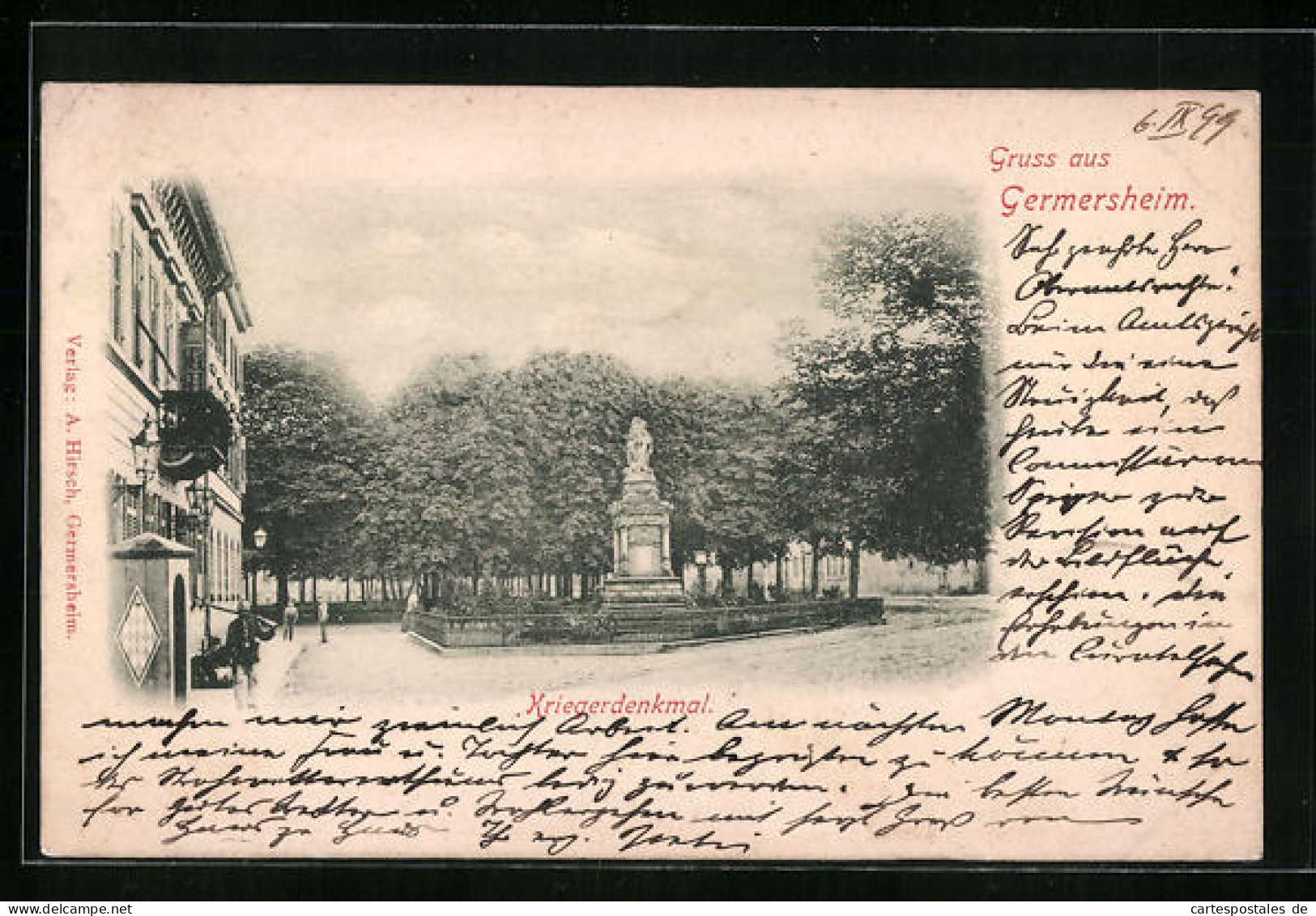 AK Germersheim, Am Kriegerdenkmal  - Germersheim