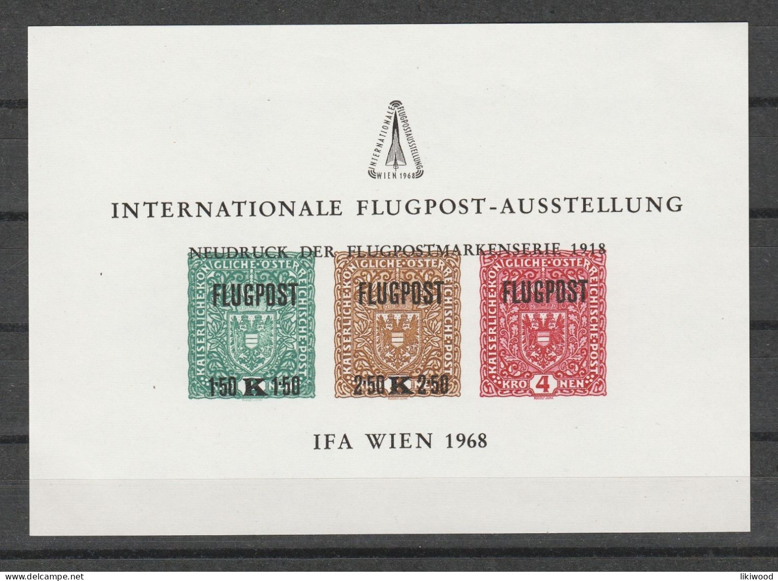 Internationale Flugpost-ausstellung - IFA Wien - Neudruck - Autres & Non Classés