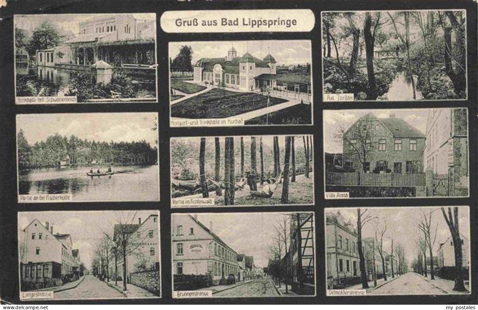 73971608 BAD_LIPPSPRINGE Teilansichten Kurhaeuser Villa Strassenpartien Schwanen - Bad Lippspringe