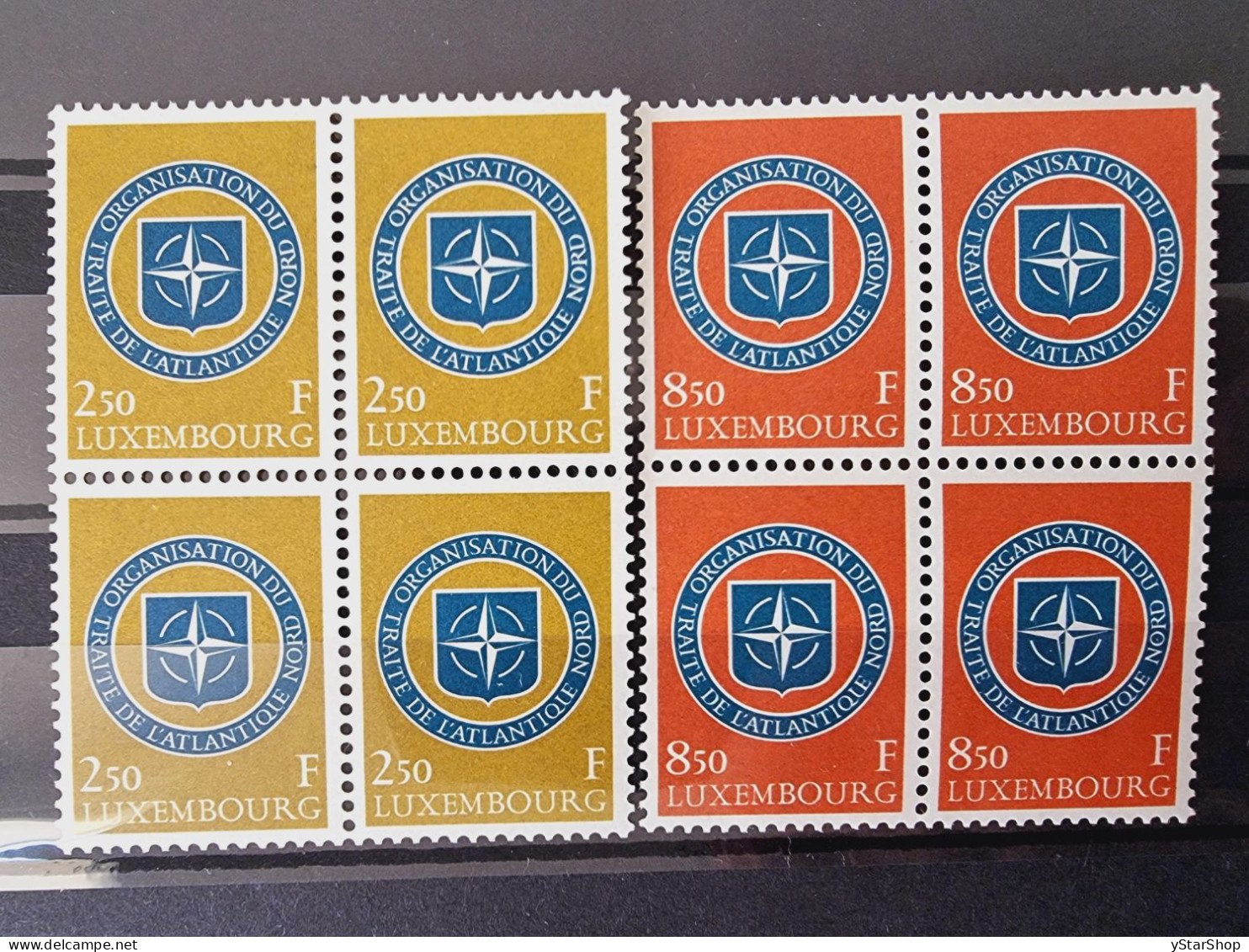 Luxembourg Stamps Blocks Of 4 - Mint - 1959 - 10th Anniversary Of N.A.T.O. - LU 349-50 - Ungebraucht