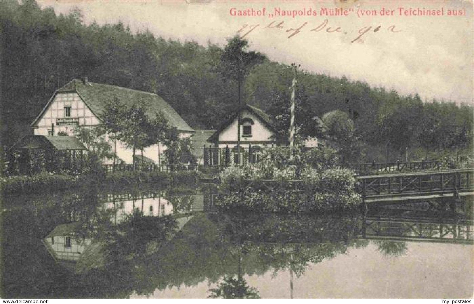 73971599 Eisenberg__Thueringen Gasthof Naupolds Muehle Von Teichinsel Aus Gesehe - Eisenberg