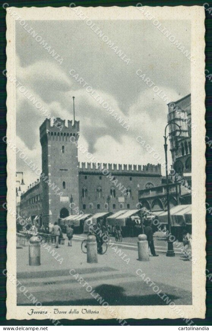 Ferrara Città Torre Della Vittoria Mercato Cartolina RB7495 - Ferrara