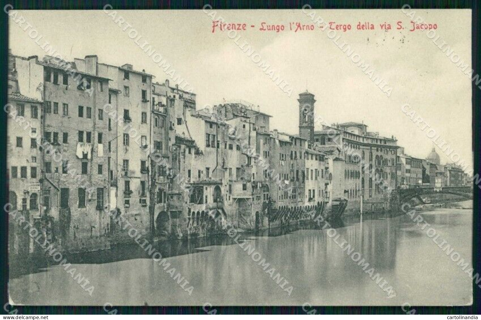 Firenze Città Lungo L'Arno Via S. Jacopo Stengel 11350 Cartolina RB7541 - Firenze (Florence)