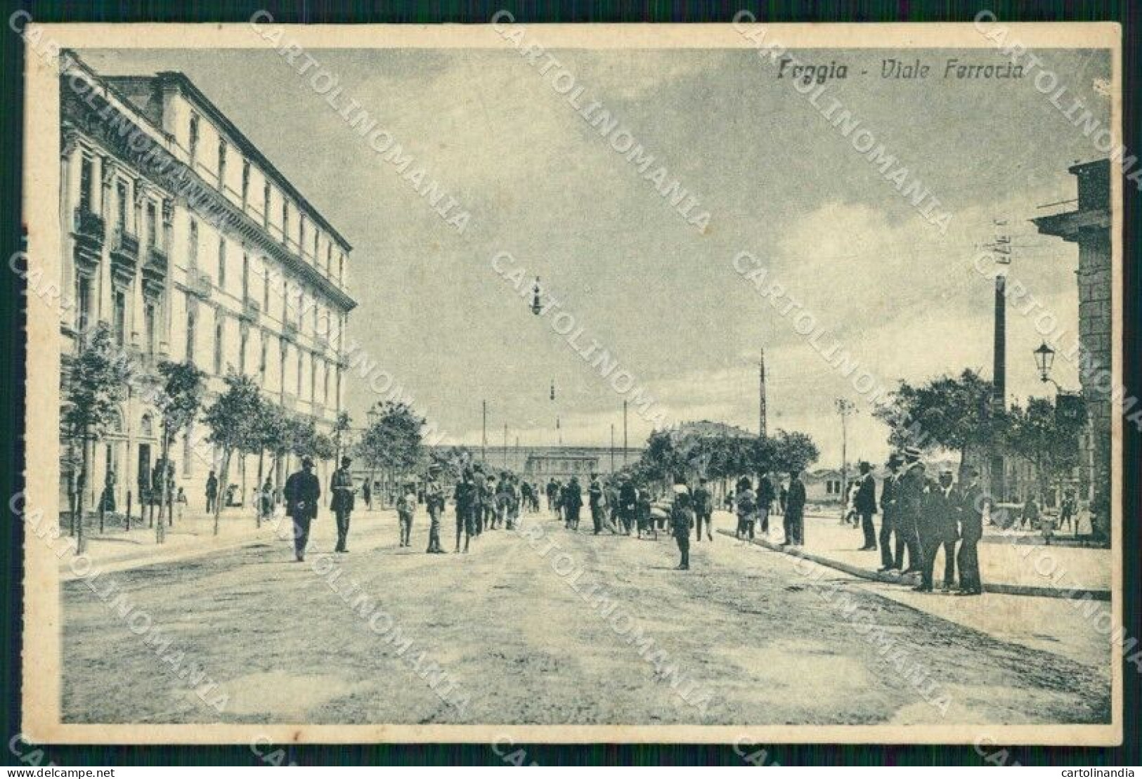 Foggia Città Viale Ferrovia Cartolina RB7824 - Foggia