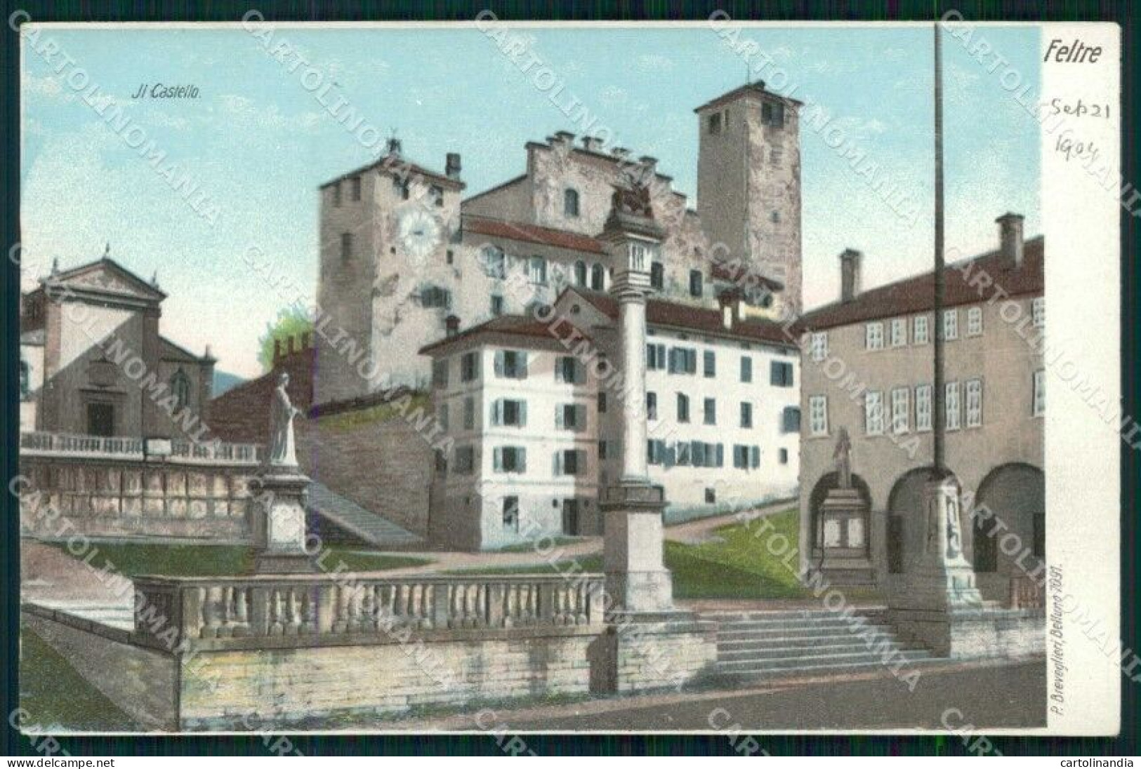 Belluno Feltre Castello Foto Breveglieri 7091 Cartolina RB7816 - Belluno