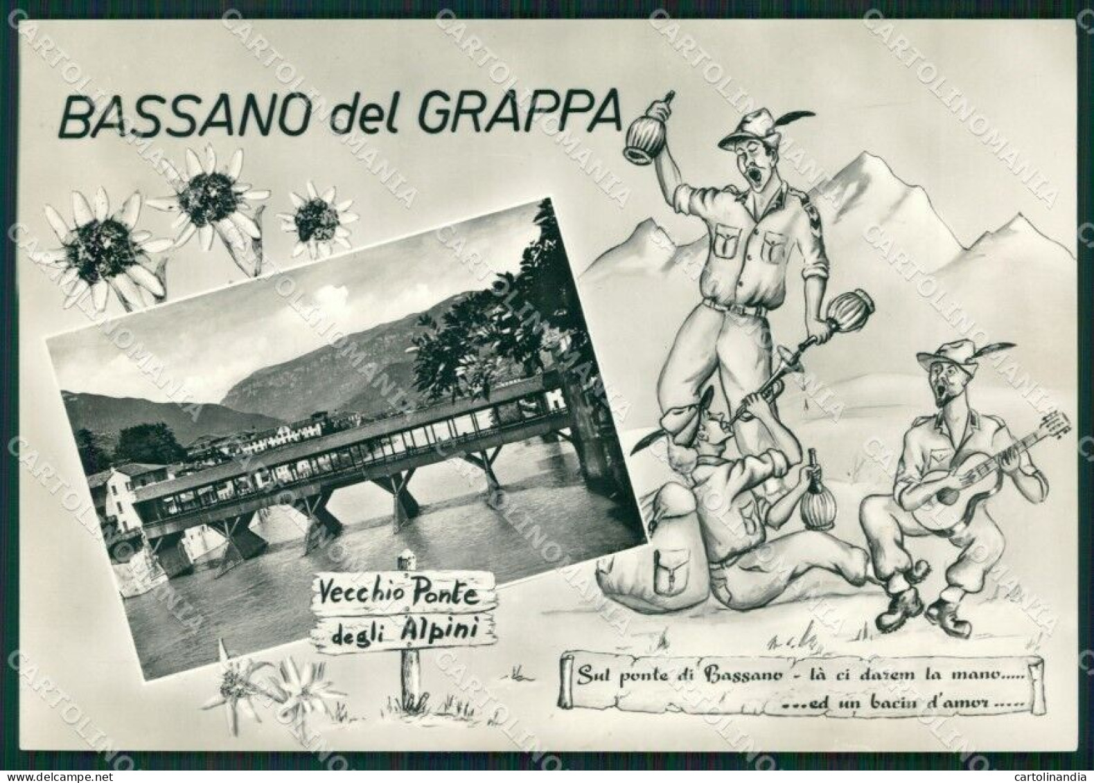 Vicenza Bassano Del Grappa Alpini Fiasco Foto FG Cartolina ZK3037 - Vicenza