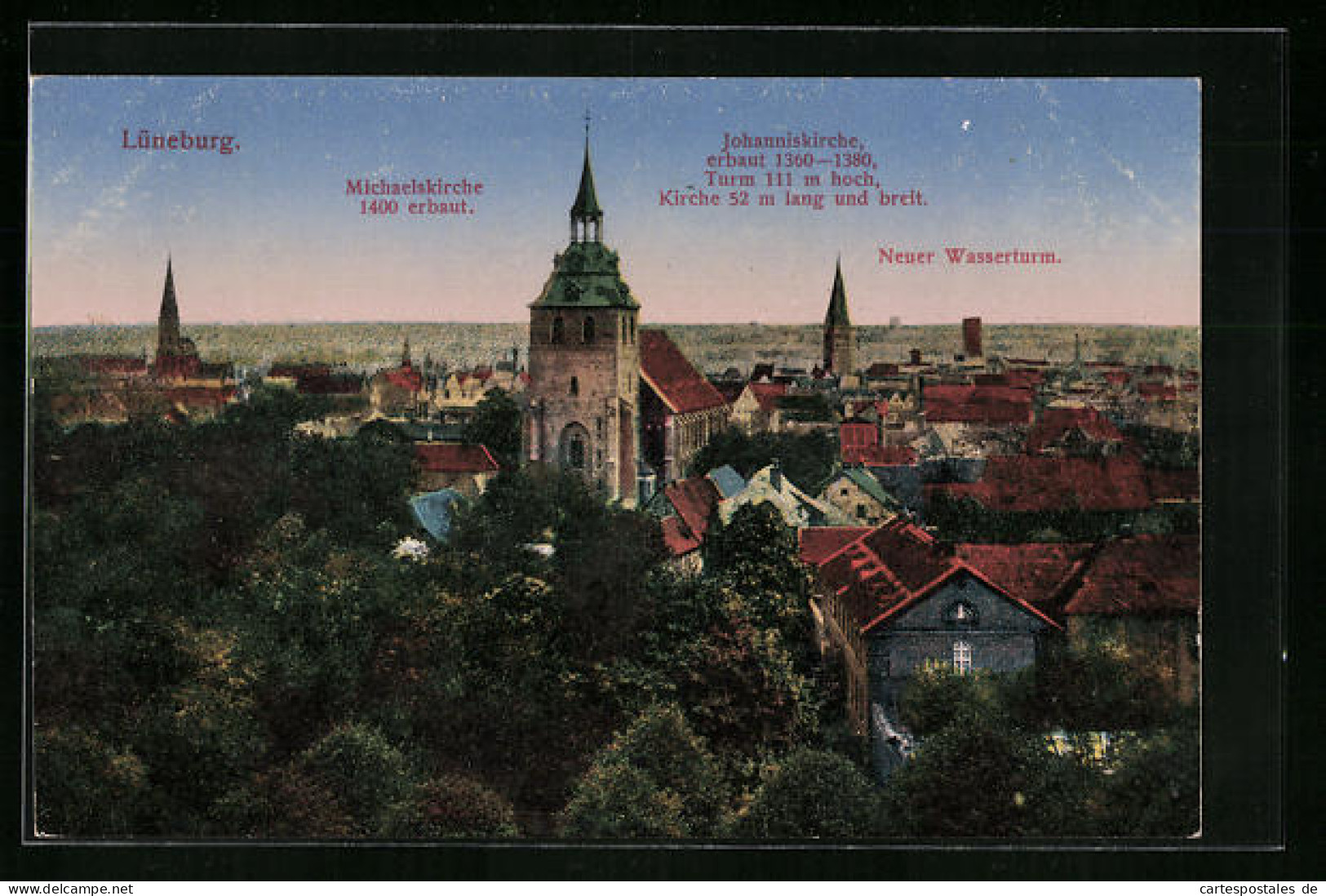 AK Lüneburg, Michaeliskirche, Johanniskirche Und Der Neue Wasserturm  - Lüneburg