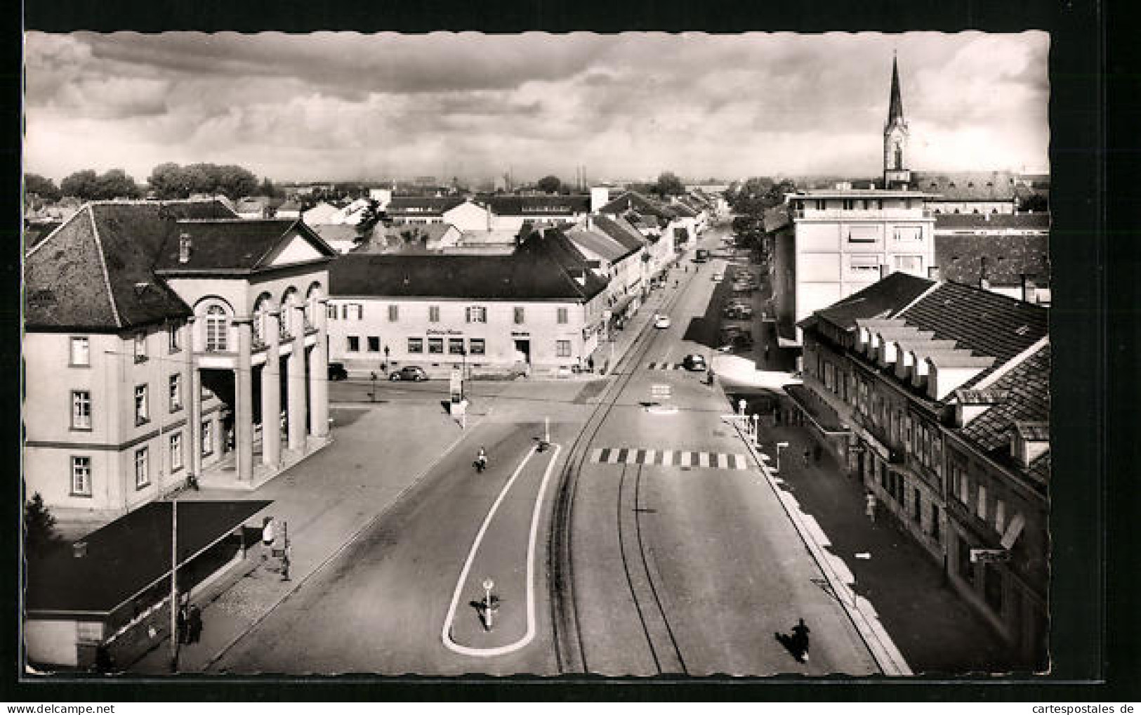 AK Kehl Am Rhein, Blick über Die Hauptstrasse  - Kehl