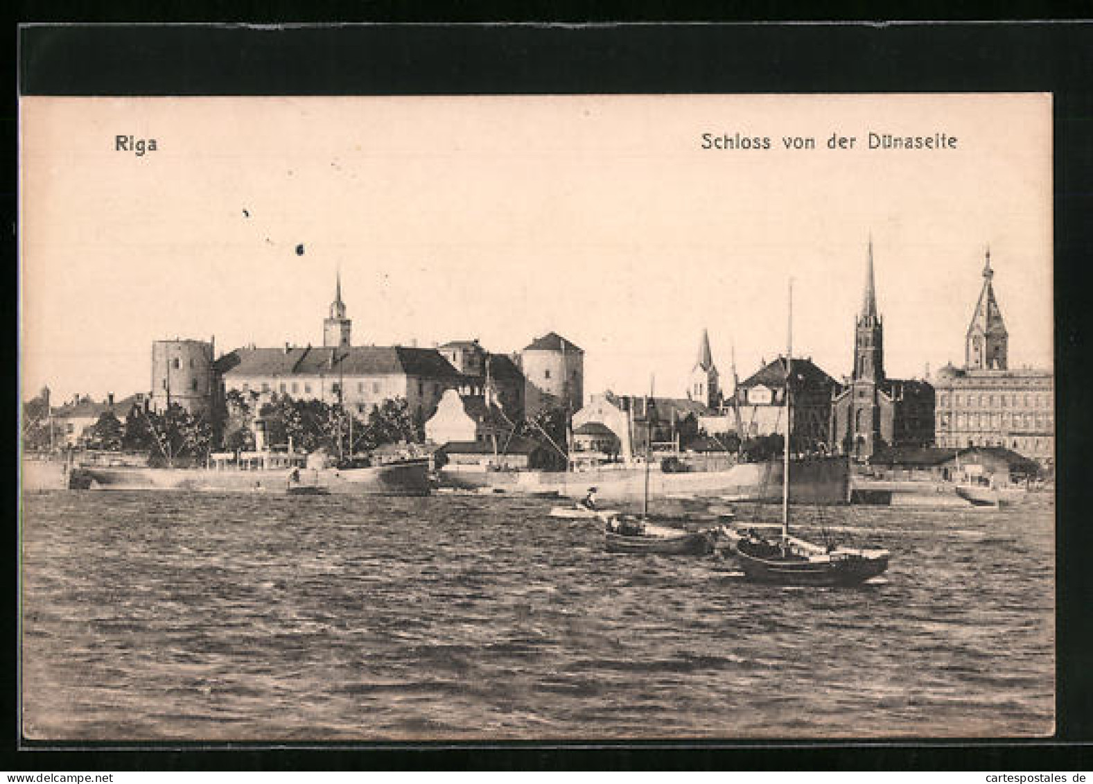 AK Riga, Schloss Von Der Dünaseite Gesehen  - Latvia