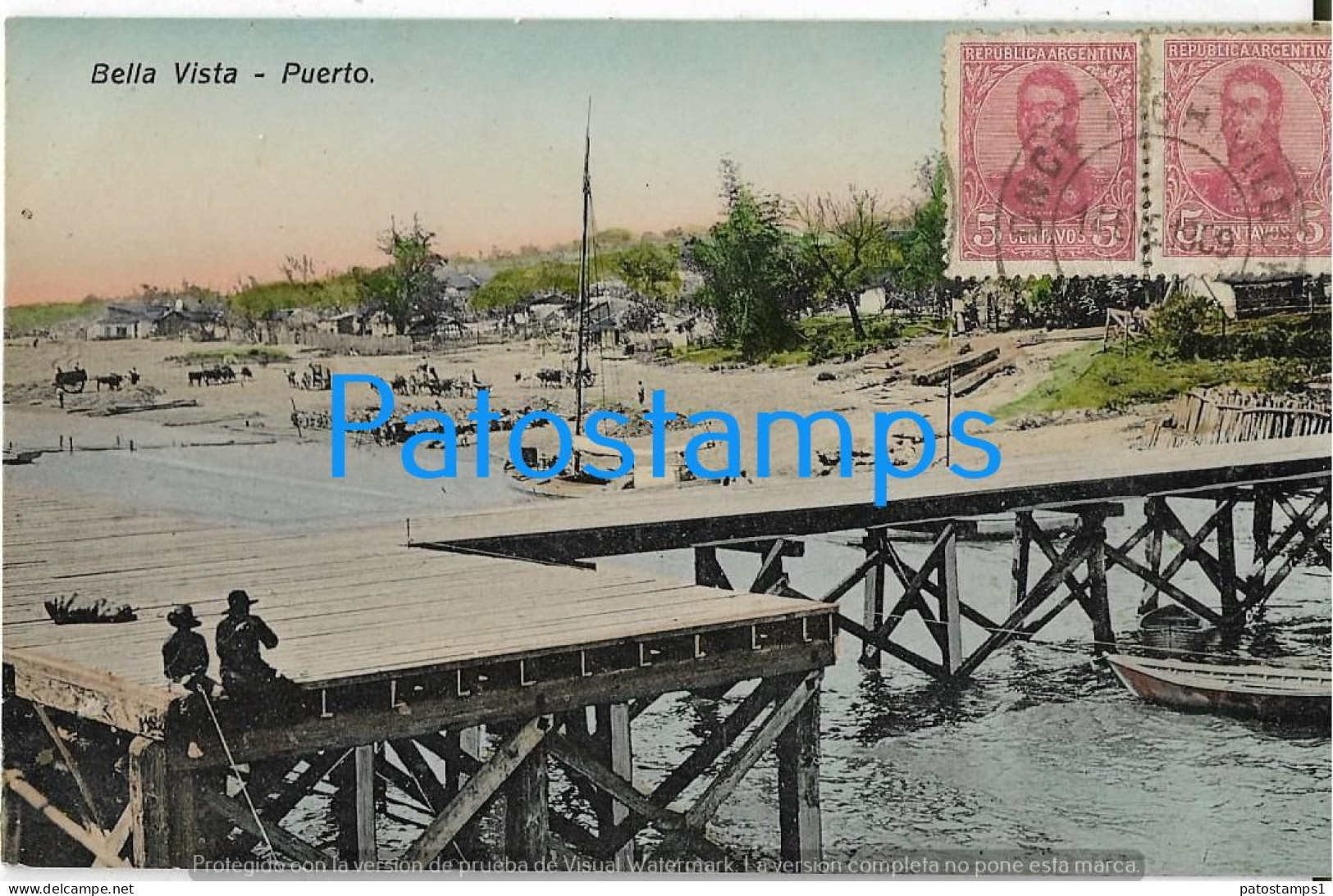 227228 ARGENTINA BUENOS AIRES BELLA VISTA VISTA DEL PUERTO PORT CIRCULATED TO CANADA  POSTAL POSTCARD - Argentina