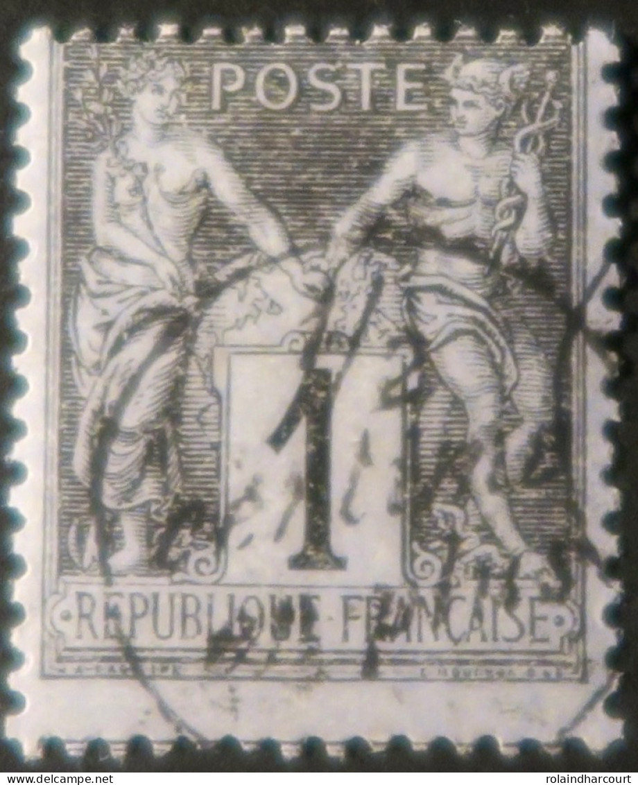 R1311/2959 - FRANCE - SAGE TYPE II N°83 >>>>> Cachet : " 1/2 Centime En Plus " Dans Un Cercle - 1876-1898 Sage (Type II)