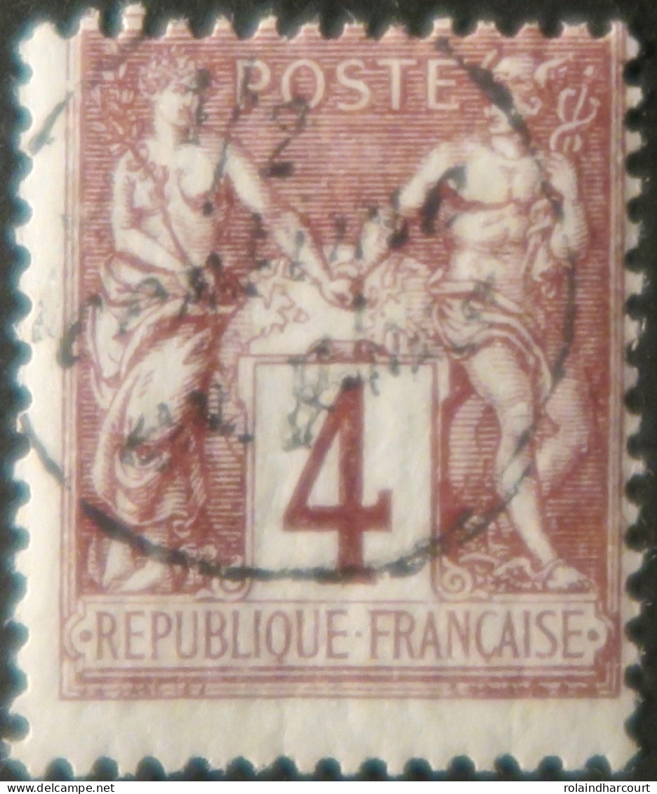 R1311/2960 - FRANCE - SAGE TYPE II N°88 >>>>> Cachet : " 1/2 Centime En Plus " Dans Un Cercle - 1876-1898 Sage (Type II)