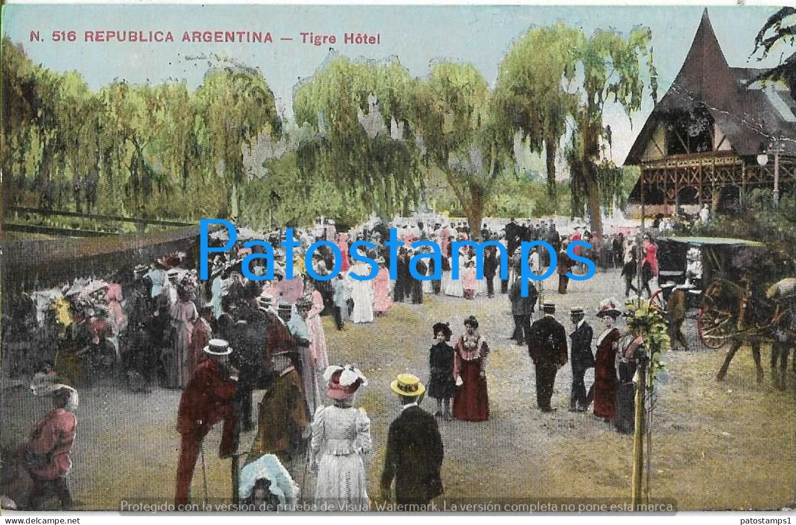 227234 ARGENTINA BUENOS AIRES TIGRE HOTEL CIRCULATED TO ITALY POSTAL POSTCARD - Argentinië