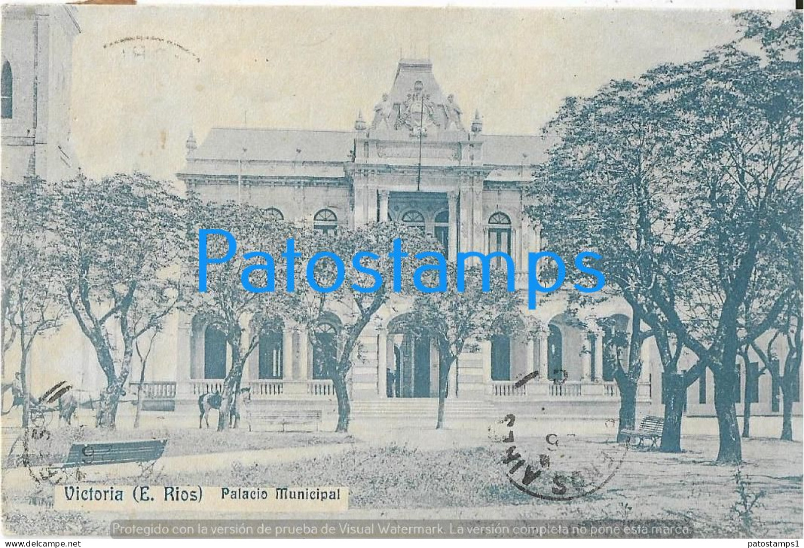 227235 ARGENTINA ENTRE RIOS VICTORIA PALACIO MUNICIPAL CIRCULATED TO BUENOS AIRES  POSTCARD - Argentina