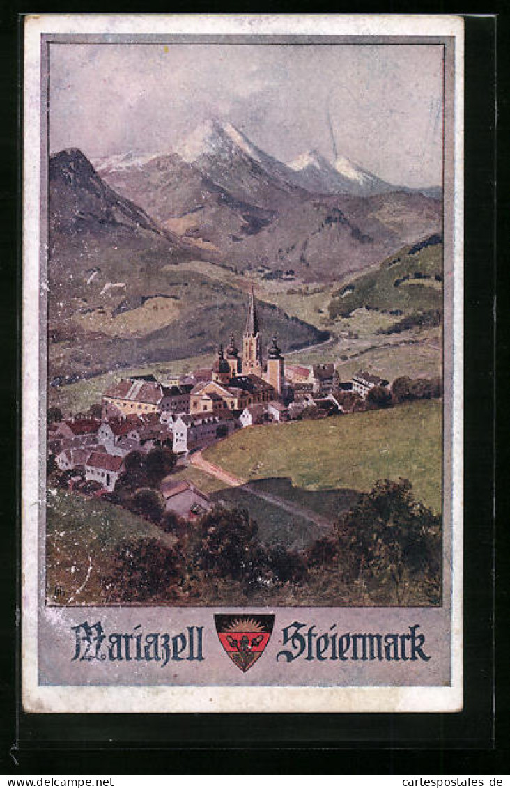AK Deutscher Schulverein Nr. 552: Mariazell, Gesamtansicht Mit Gebirgswand  - Other & Unclassified